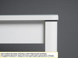 Обеденный стол Орфей 43.5 (01) Белый шпон