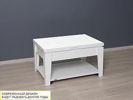 Журнальный стол-трансформер Агат 34 (01) Белый шпон