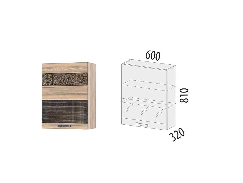 Шкаф-витрина кухонный (лев/прав) Бруклин 101.15 