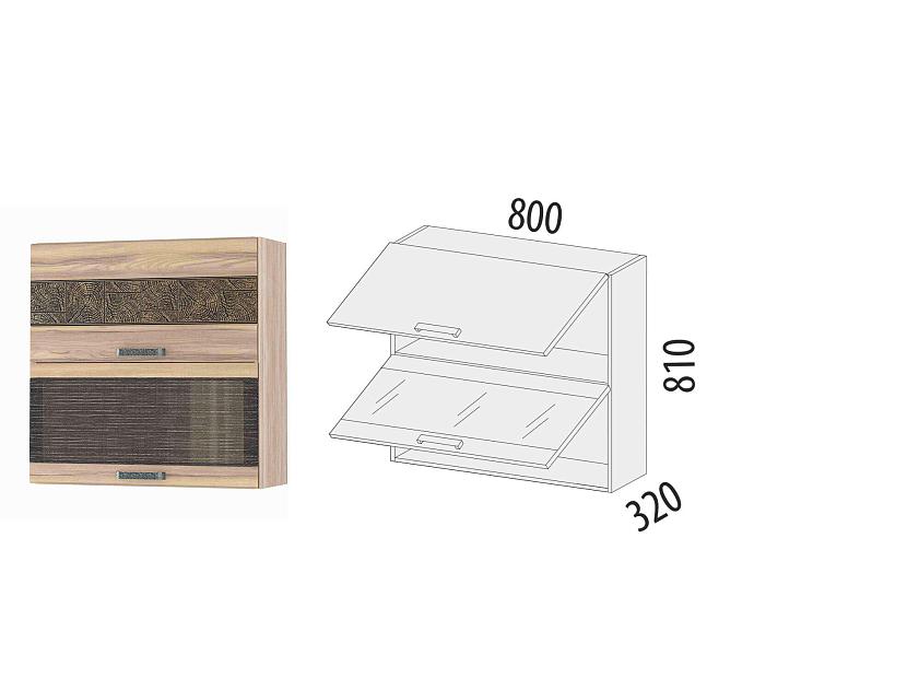 Шкаф-витрина кухонный (с системой плавного закрывания) Бруклин 101.09.1 