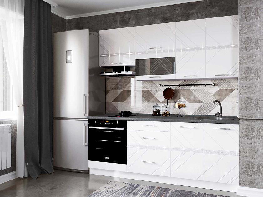 Кухонный гарнитур с витриной Бьянка 18 (ширина 200 см) 