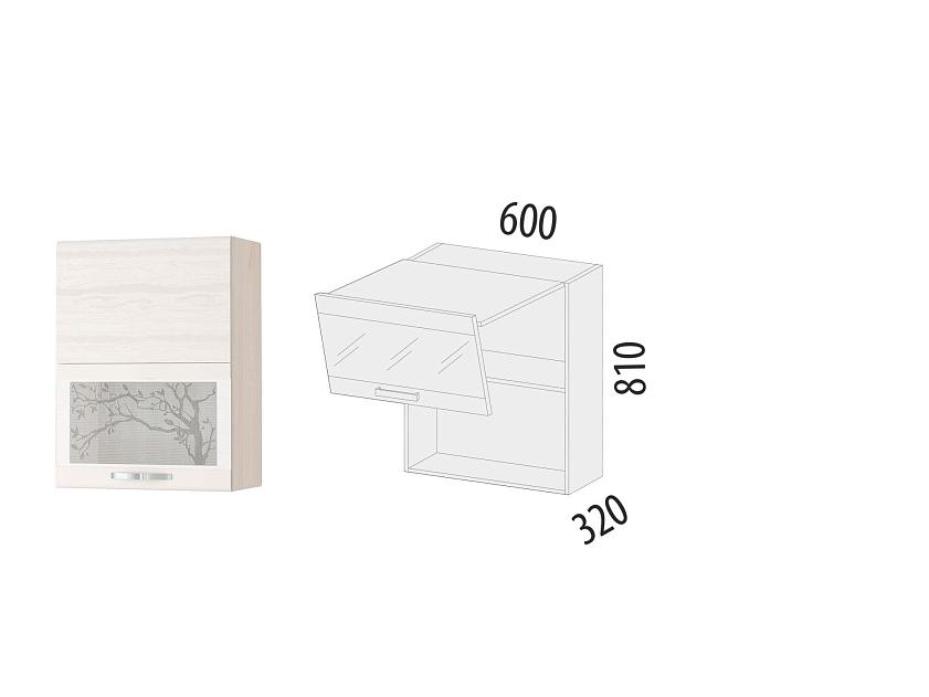 Шкаф-витрина кухонный (с системой плавного закрывания) Графит 74.80.1 
