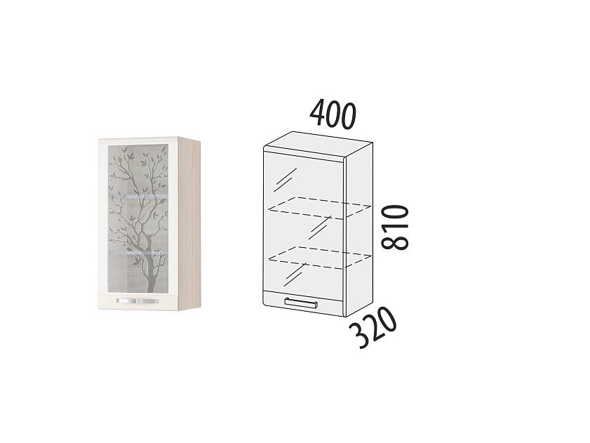 Шкаф-витрина кухонный (лев/прав) Графит 74.04.1 
