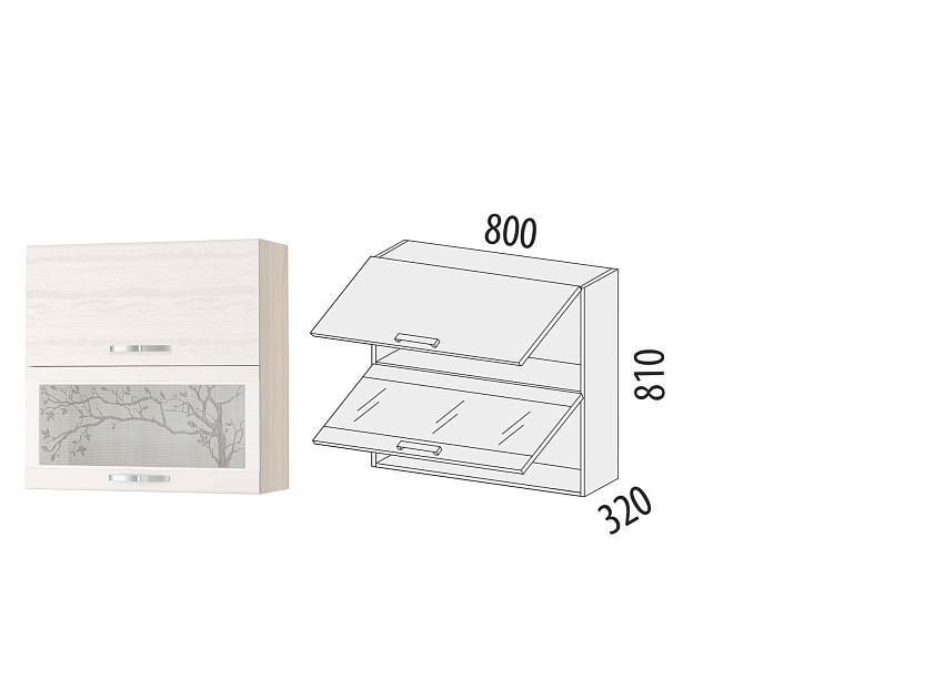 Шкаф-витрина кухонный (с системой плавного закрывания) Графит 74.09.2 