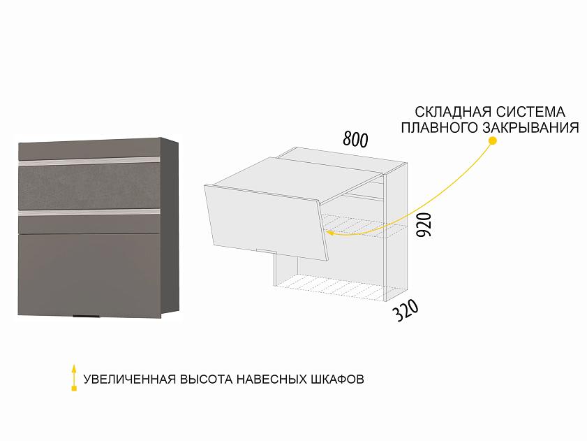 Шкаф-сушка кухонный (с системой плавного закрывания) Грейс 105.42 